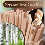 Perfect Stix Premium Wooden Coffee Stirrer Sticks, Thick Birch Wood 200 Count, 5.5" Inches. Eco-Friendly Wooden Stirrers (5.5Inches / 200PC)