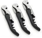 3 Sets Multi-function Wine Bottle Openers/Beer Bottle Openers, Professional Waiter Corkscrew Wine Openers(Black)