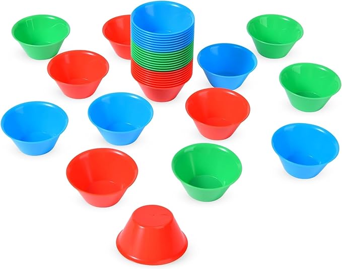 Small 12 Pcs Puto Molder Filipino (2.2" x 1") - Kutsinta Molder for Baking - Puto Mold Cups for Steamer - Filipino Plastic Molds for Desserts in Assorted Colors