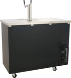 PEAKCOLD 2 Door Commercial Beer Dispenser - Double Tap Keg Cooler - Kegerator; 48" W