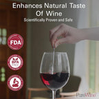 PureWine The Wand Wine Purifier - Red & White Wine Filters for Histamines & Sulfites, Sulfite Remover Sticks, Helps Allergies & Headaches, Gift Accessories for Women & Men - 24 Wands, Silver