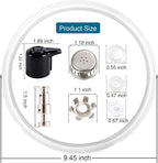Replacement Parts for Instant Pot Duo/Duo Plus 5&6QT, 10Pcs Set with Steam Release Valve, Sealing Ring, Float Valve replacement for Instant Pot, lid replacement for Instantpot IP-DUO50 IP-DUO60