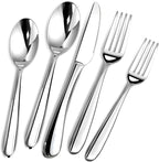STILLOYE Heavy Duty Silverware Set for 8, 40 Piece Premium Stainless Steel Flatware Utensils Cutlery Set Including Steak Knife Fork and Spoon, Dishwasher Safe, Gift Package for Wedding Housewarming
