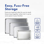 New Star Foodservice Commercial-Grade 18-Gauge Aluminum Sheet Pan/Bun Pan (15 L x21 W x1 H (Two Thirds size) Measure Oven)