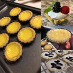 Egg Tart Molds 12PCS Tart Pan 2.6inch, Mini Carbon Steel Non Stick Tart Pans, Tart Molds For Baking (2.6 inch)