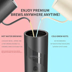 Magnavox HOME Portable Espresso Coffee Maker (Grounds or Pods) with Fast Brew Technology & Single Touch Control, Ideal for Offices or Travel