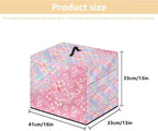 Meat Slicer Cover, 16x13x13 Inch Food Slicer Protective Cover, Fit Commercial Electric Deli Slicer Machine, Compatible with Household 200W 150W Meat Slicers, Mermaid Scale Flower Print
