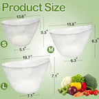 5 Pack Reusable Fine Mesh Cheesecloth Bags for Straining, 16‘’x6‘’ Bowl-Shaped Food Filter Bag, Great for Nut Milk, Juice, Soy Milk, Nylon Juicer Bags(M)