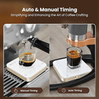 Maestri House Mini Coffee Scale with Timer, USB-C Rechargeable Espresso Scale, 2kg/0.1g Accurate Scale for Espresso and Pour-Over Coffee, Portable Digital Kitchen Scale with Auto Timer (White & Gold)