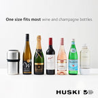 Huski Wine Chiller | Award Winning Iceless Design | Keeps Wine Cold up to 6 Hours | Next Generation Ice Bucket | Fits Some Champagne Bottles | for Wine Lovers (Pink)