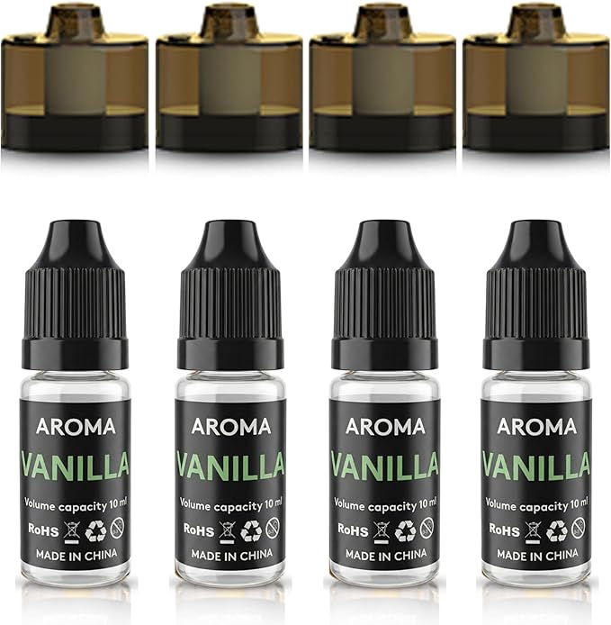 Cocktail Bubble Smoke Gun Accessories, 10ml, Includes 4 Contains, 4 Aromatic Flavor Oils, Vanilla Flavor