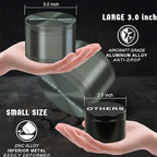 Grinder, Large 3.0” Kitchen Tools Aluminum Metallic Gray