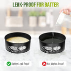 Vakoo 4 Inch Springform Pan - Nonstick, Leakproof Cheesecake Pan for Baking, Easy Release, No Parchment Paper Needed, Set of 4