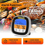 Multifunctional Digital Thermometer for Cooking,Food Thermometer+Thermometer Alarm+Kitchen Timer,Large Color Screen,Instant Read,Fast Response,grill bbq accessories,Kitchen Oven Meat Thermometer-DMT03