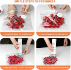 Vacuum Sealer for Food – Keeps Food Fresh up to 10× Longer, Cordless & rechargeable & strong suction for storage & sous vide(Handheld Vacuum Sealer + 20 Reusable Vacuum Bags)