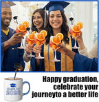 SiliFine 30 Pcs Graduation Cap Drink Stirrers Graduation Stir Sticks Coffee Stirrers Cocktail Mixers Plastic Swizzle Sticks Hot Cocoa Bar Supplies for Party Bar Coffee Tea Favors (Blue)