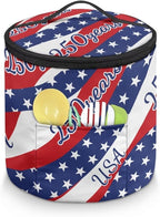 Stars and Stripes Pressure Cooker Dust Cover for America250 Zipper Clouse Slow Cooker Storage Bag Pressure Cooker Organizer Bag Insulated Carrier for 6 Qt Pressure Cooker