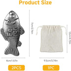 2 Pcs Iron Fish Cooking Tool, Lucky Iron Fish For Iron Deficiency, Natural Iron Supplement To Support Iron Levels For Vegans, Athletes, Children, Iron Fish For Cooking, Great Gift