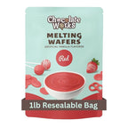 Chocolate Works Red Melting Chocolate Wafers, 1lb (Pack of 1)
