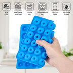 Puyeipt 4 PCS Silicone Gummy Candy Molds, 201 Cavities Non-Stick Mini Size Gummy Bear, Dinosaur, Heart and Donut Molds with 2 Droppers for Small Hard Candies, Jello, Chocolates