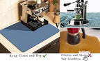 Coffee Mat for Countertops ,Coffee Bar Accessories Fit Under Coffee Maker Espresso Machine, Absorbent Hide Stain Rubber Mat for Countertop ,Dish Drying Mat for Kitchen Counter (Blue, 12"x19")