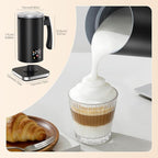 Automatic Milk Frother 6-in-1, Electric Milk Frother and Steamer 420ml, Milk Steamer and Frother for Latte, Coffee Frother Machine, Warm and Hot Chocolate Maker, Cold Foam Maker, Cappuccinos