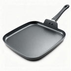 Nonstick Square Griddle Pan for Pancakes Eggs Bacon, 11 inch Family Breakfast Griddle. Aluminum Flat Top Griddle Pan for Gas Electric Stove, Even Heat Distribution Warp-Proof Easy Clean