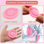 9 PCS Picture Frame Fondant Silicone Molds Frame Chocolate Silicone Molds Vintage Style Photo Frame Moulds for Cake Decorating Cupcake Topper Chocolate Candy Polymer Clay