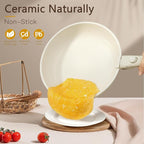 GiPP Ceramic Pots and Pans Set Non Stick, Nonstick Detachable Handle Cookware Sets, Healthy Non Toxic PFAS PFOA & PTFE Free, Dishwasher ＆Oven Safe, Induction Kitchen Pot and Pan, 15 Piece Cream