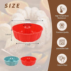 PADELE 2 Pack Silicone Cake Pan Nonstick,10 Inch, Silicone Cake Molds,Pound Cake Pan, Baking Cake Pan for Jello,Gelatin,Cake,Brownie and Bread（Red+Blue）