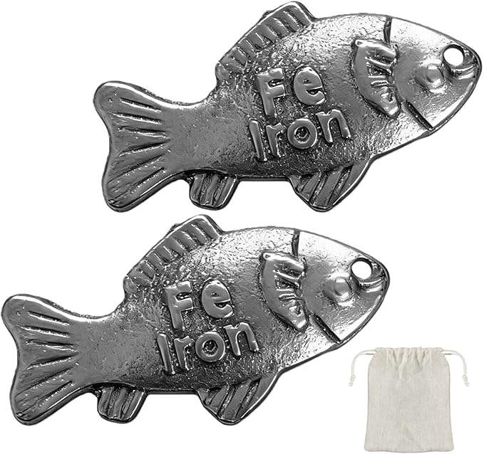 2 Pcs Iron Fish Cooking Tool, Lucky Iron Fish For Iron Deficiency, Natural Iron Supplement To Support Iron Levels For Vegans, Athletes, Children, Iron Fish For Cooking, Great Gift