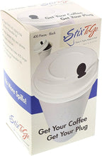 StixToGo Black Circle Beverage Plug for Disposable Lids, Package of 400