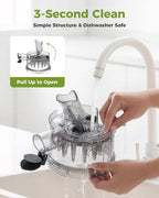 TUUMIIST 3-in-1 Cold Press Juicer Machine, Smart Touch Masticating Juicers for Whole Fruit & Vegetable, 6.5" Wide Chute Slow Juicer for Nut Milk & Sorbet, High Yield, 100oz Large Capacity, Easy Clean