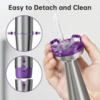 Turelar Immersion Blender Handheld Corded Hand Blenders Set 1100W, Trigger Variable Speed 5 in 1 Stick Emulsifier with Chopper, Whisk and Frother for Soup, Baby Food and Smoothies, Purple
