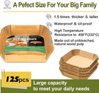 Air Fryer Liners Disposable for CHEFMAN Air Fryer, Power XL Air Fryer Liners, 6 qt 8QT Air Fyrer Liners, 9.5 inch Parchment Paper Liners for 10 Qt 12-Quart Air Fryer Oven