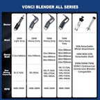 VONCI 18inch Commercial Immersion Blender Detachable Shaft, 350W, 500W & 750W Compatible, Stainless Steel Removable Shaft.