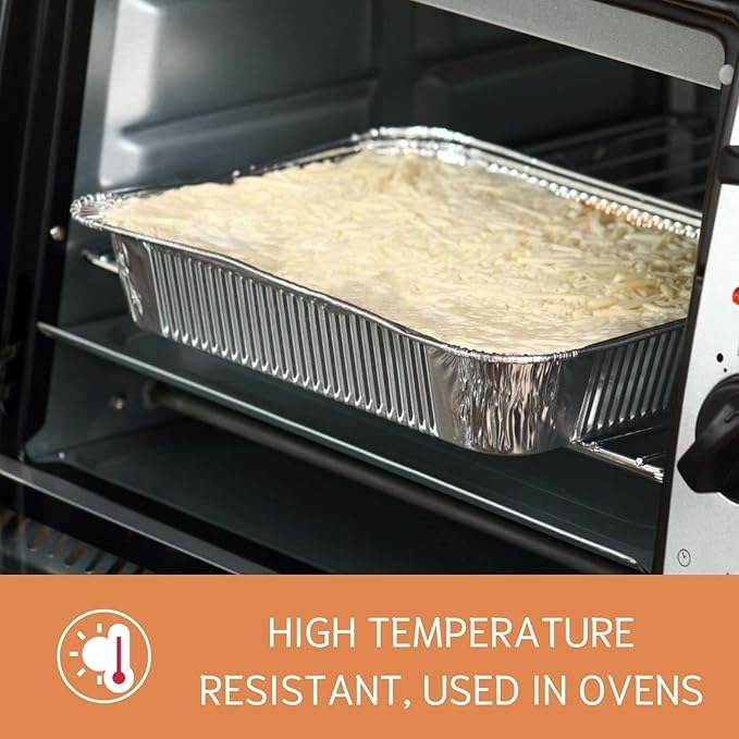 Findful (35 Pack) 8x8 Aluminum Pans with Clear Plastic Lids - Square Baking Cake Pans - Foil Pans with Lids - Disposable Food Containers Great for Cooking, Heating, Storing, Prepping Food