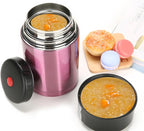 Meichoon Large Food Jars & Canisters 35 oz Vacuum Insulated for Cooking, Stainless Steel Interior Leak Proof Soup Jar & Food Storage Container, BM02 Blue