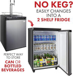 Kegco HBK309S-2 Home Brew Keg Dispenser, Stainless Steel, 2 Tap