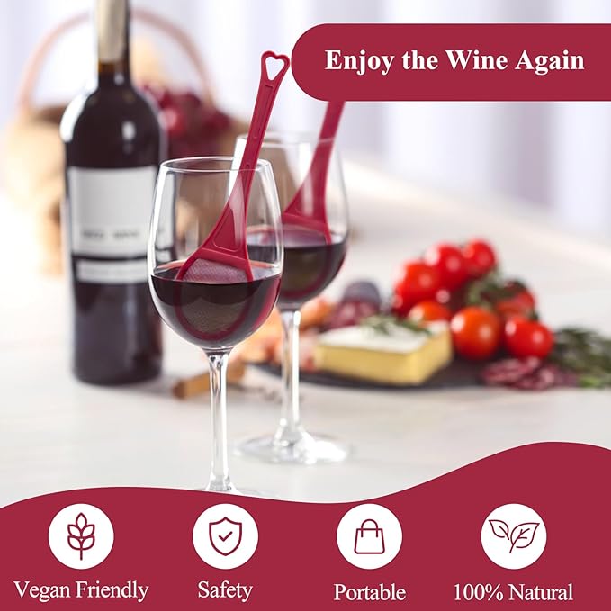 Clerona Wine Filters, the Wine Purifier, Sulfite and Histamines Remover - Naturally Eliminate Allergies & Sensitivities (Pack of 4)