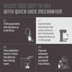 Mysoda Ruby 2 Soda Streaming Machine - Silent and Long-Lasting Aluminium Soda Maker with 1L Water Bottle - Without CO2 Cylinder - Black Silver