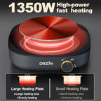 Dezin Hot Pot Electric with Divider, 4L Electric Shabu Shabu with Dual-Flavor Pot,3.7" Depth Nonstick Dual Side with Multi-Power Control for Party, Family and Friend Gathering