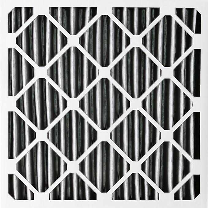 Nordic Pure 20x20x1 (19 1/2 x 19 1/2 x 3/4) Furnace Air Filters MERV 8 Pleated Plus Carbon 2 Pack