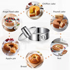 10-Inch Angel Food Cake Pan with Removable Bottom, 304 Food-Grade Stainless Steel Springform Tube Pan, Leak-Proof & Dishwasher Safe - Perfect for Angel food, Pound & Chiffon Cakes
