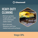 30% Vinegar (1 Gallon) - General Purpose All-Natural Multi-Surface Cleaner for Home, Patio & Commercial - High Performance, Powerful Concentrated Acetic Acid - Made in USA