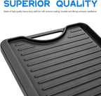 GGC Cast Iron Reversible Griddle, 2-in-1 Griddle Pan for Gas Stove Tops, Gas Grills and Camping, 20 x 10.5 Flat and Ribbed Griddle Plate for Indoor and Outdoor Cooking