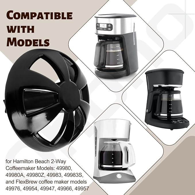 2 Pack Coffee Maker Brew Basket Water Stop Valve Kit for Mr. Coffee Black and Decker Hamilton Coffee Maker Parts 990117900 990237500 Coffee Maker Parts for 49976 49954 49947 49966 49957 49958