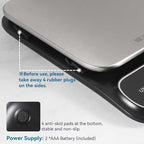 BOMATA Waterproof IPX6 Kitchen Scale, 0.1 g/0.01 oz High Precision, 5 kg/11 lbs, Digital Scale with Backlight, Stainless Steel Weighing Platform, for Food, Cooking, Baking, Weight Loss.. B619, Grey