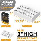 SpaceAid WrapNeat 3 in 1 Wrap Organizer with Cutter and Labels, Plastic Wrap, Aluminum Foil and Wax Bamboo Dispenser for Kitchen Storage Organization Holder for 12" Roll (White)