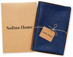Solino Home Linen Napkins Set of 4-100% Pure Linen Royal Blue Dinner Napkins Cloth 20 x 20 Inch - Athena, Handcrafted and Machine Washable - New Year